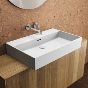 Waschbecken „Extra“ 70 × 45 × 15 cm in Weiß Waschbecken „Extra“ 70 × 45 × 15 cm in Weiß