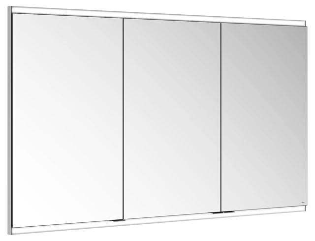 KEUCO Wandeinbau Spiegelschrank 3-türig „Royal Modular 2.0“ in Silber (eloxiert), Unterputz, mit Beleuchtung, mit Steckdosen 1300 × 700 × 160 mm KEUCO Wandeinbau Spiegelschrank 3-türig „Royal Modular 2.0“ in Silber (eloxiert), Unterputz, mit Beleuchtung, mit Steckdosen 1300 × 700 × 160 mm