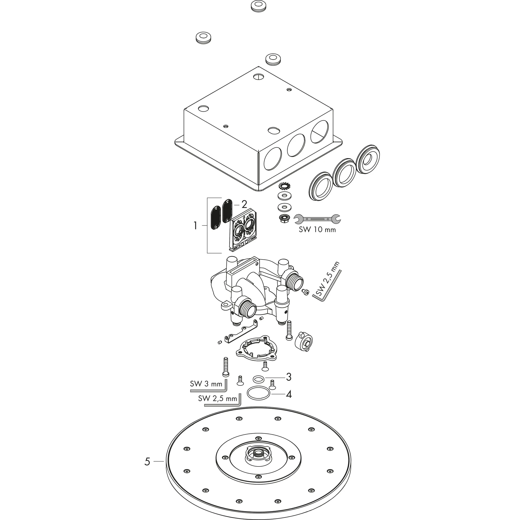 Kopfbrause 300 1jet Axor Decke UP chrom Kopfbrause 300 1jet Axor Decke UP chrom