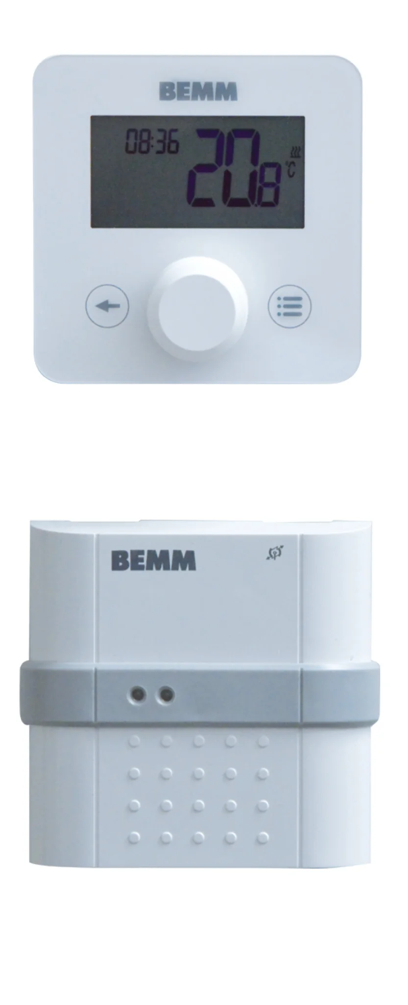 BEMM Funk-Nachrüstset Komfort A, weiß, 85x85x32 mm / 87x87x20 mm, digitales Wochenprogramm, 16 A Schaltleistung