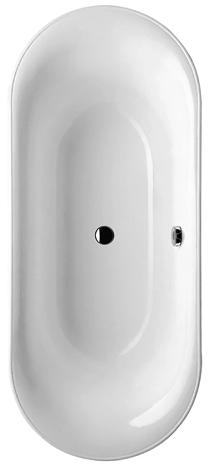 Villeroy & Boch Badewanne „Cetus“ oval 175 × 75 cm, Mittelablauf in Weiß Alpin