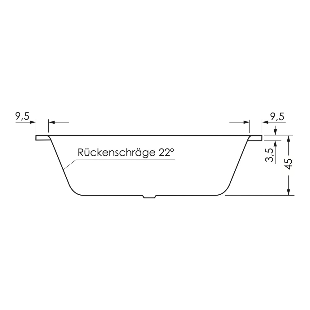 repaBAD Badewanne „Arosa“ rechteck 1700 × 750 mm, Mittelablauf in Weiß repaBAD Badewanne „Arosa“ rechteck 1700 × 750 mm, Mittelablauf in Weiß