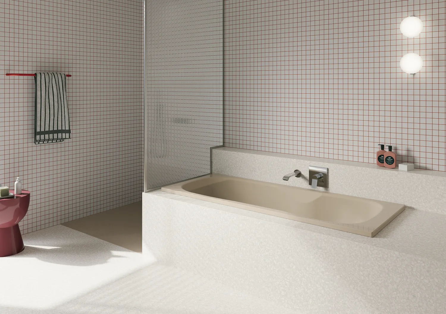 Bette Badewanne „Setline“ 1700 × 700 mm ohne Wannenträger, in Bahamabeige