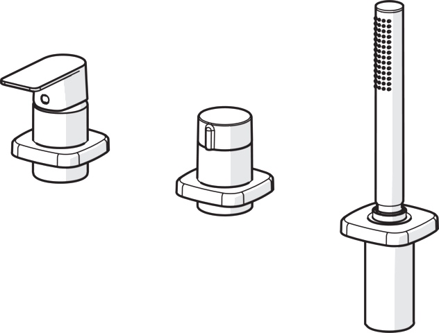 HansaSTELA Wannenarmatur Einhebelmischer Fertigmontageset für Wanne/Brause HansaSTELA 5731 Rosette soft edge Chrom HansaSTELA Wannenarmatur Einhebelmischer Fertigmontageset für Wanne/Brause HansaSTELA 5731 Rosette soft edge Chrom