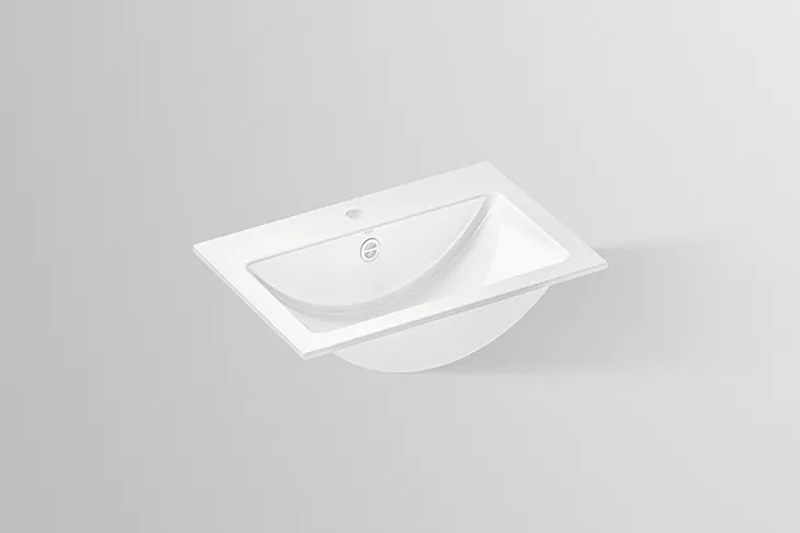 Waschbecken „R-Serie“ 585 × 135 mm, Hahnlochposition mittig mit ProShield Waschbecken „R-Serie“ 585 × 135 mm, Hahnlochposition mittig mit ProShield