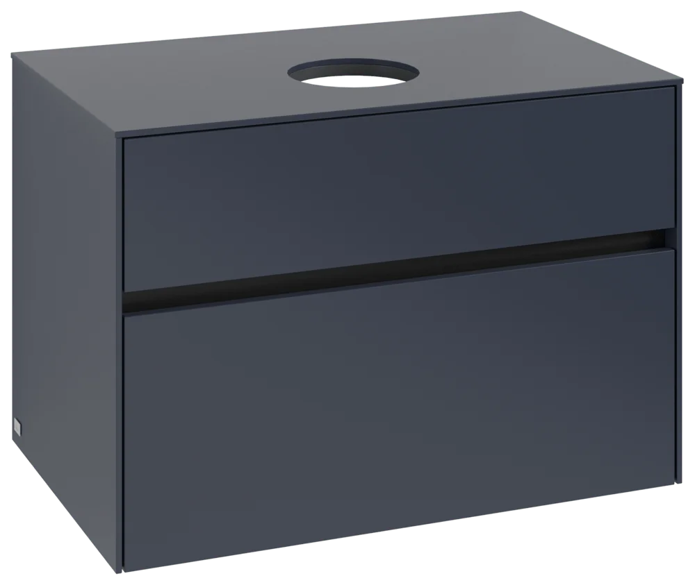Villeroy & Boch Waschbeckenunterschrank Collaro C03700, Marine Blue, 800 x 548 x 500 mm, mit SoftClosing, 1 Waschbecken, mittige Position