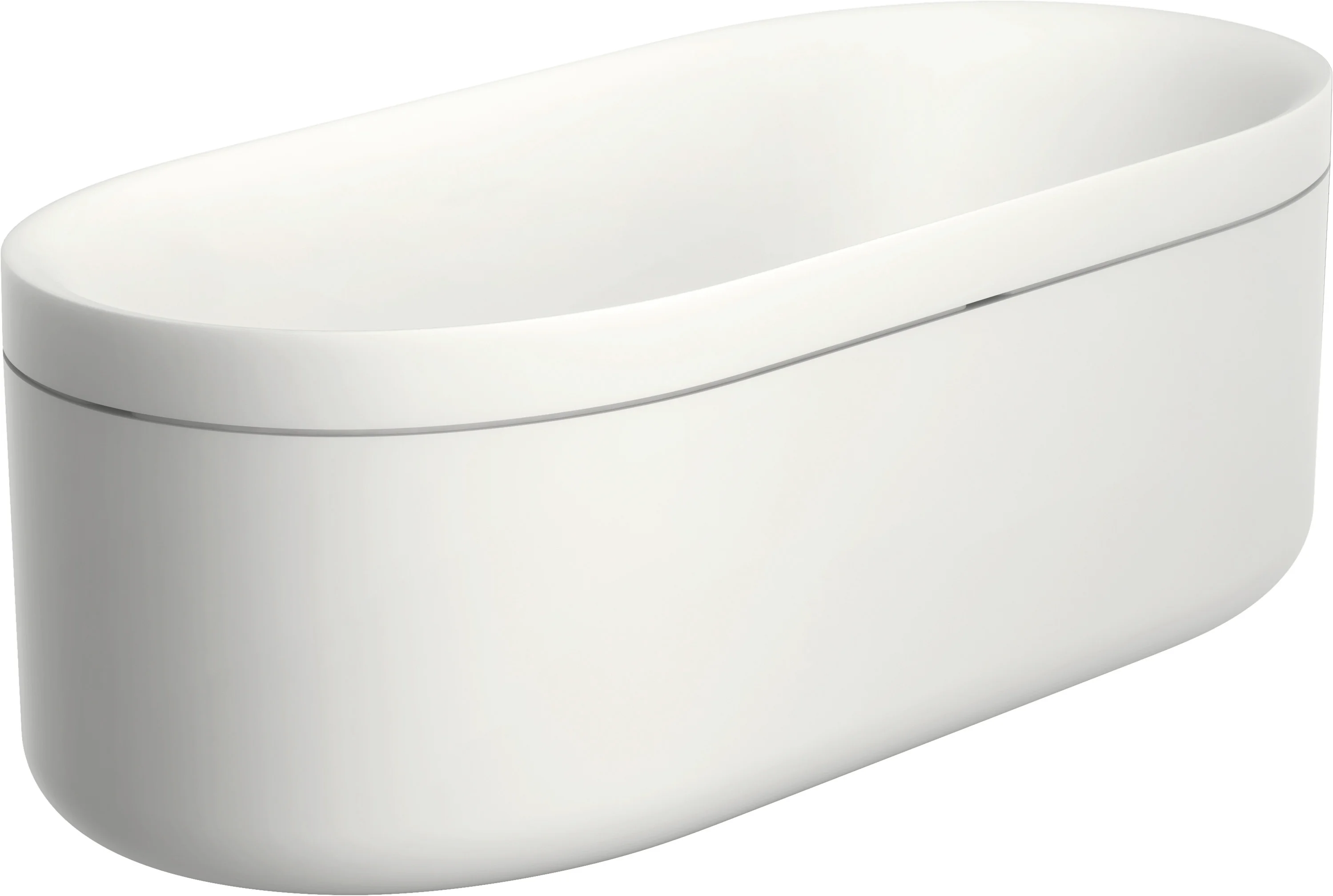 Hansgrohe AXOR Suite Badewanne, freistehend, weiß-chrom, 1900 x 850 mm, Einstiegshöhe 631 mm, Füllhöhe ca. 355 mm, Liegefläche 1685 x 627 mm