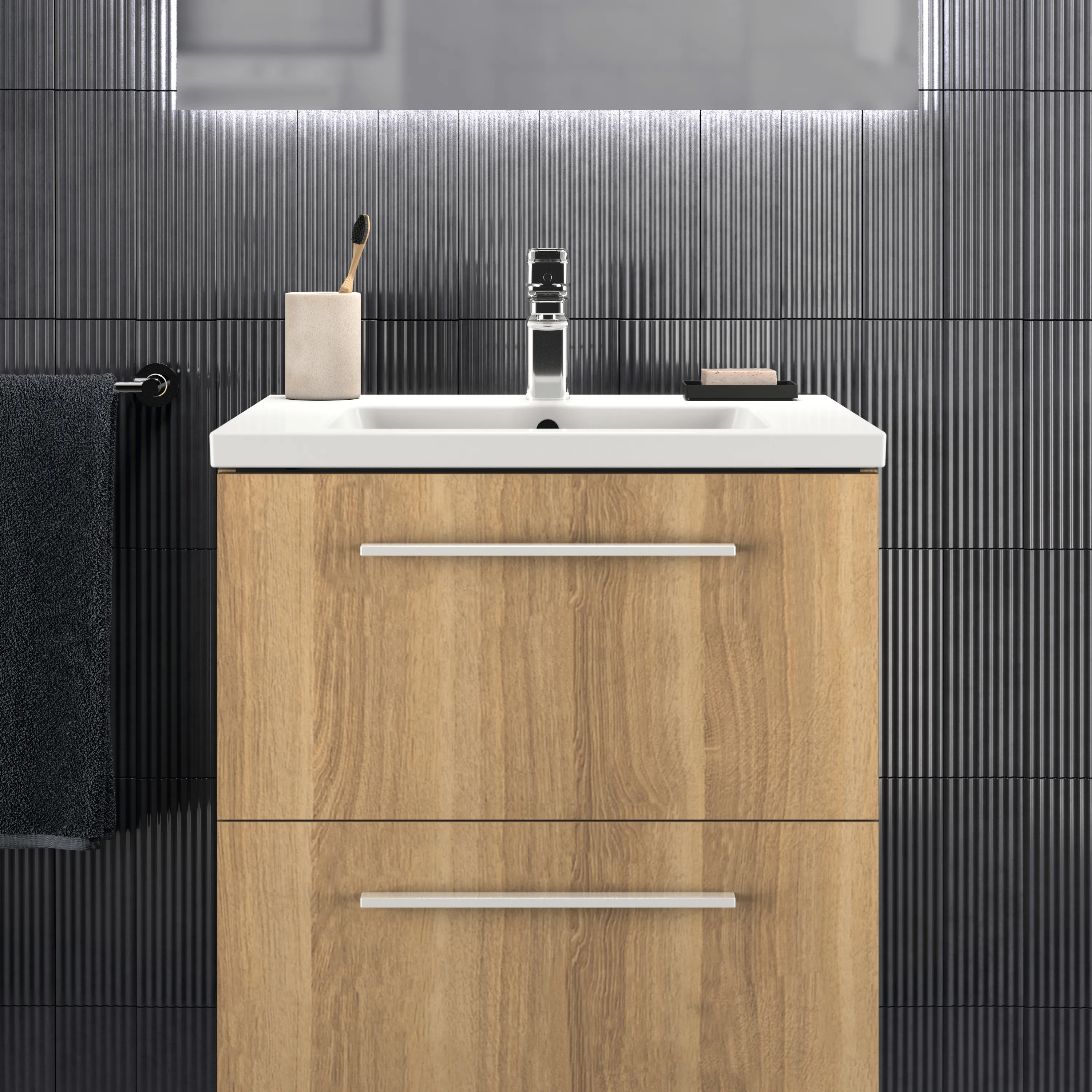 Ideal Standard Waschtischunterschrank „i.lifeB“ 60 × 63 × 50,5 cm Eiche Natur Ideal Standard Waschtischunterschrank „i.lifeB“ 60 × 63 × 50,5 cm Eiche Natur