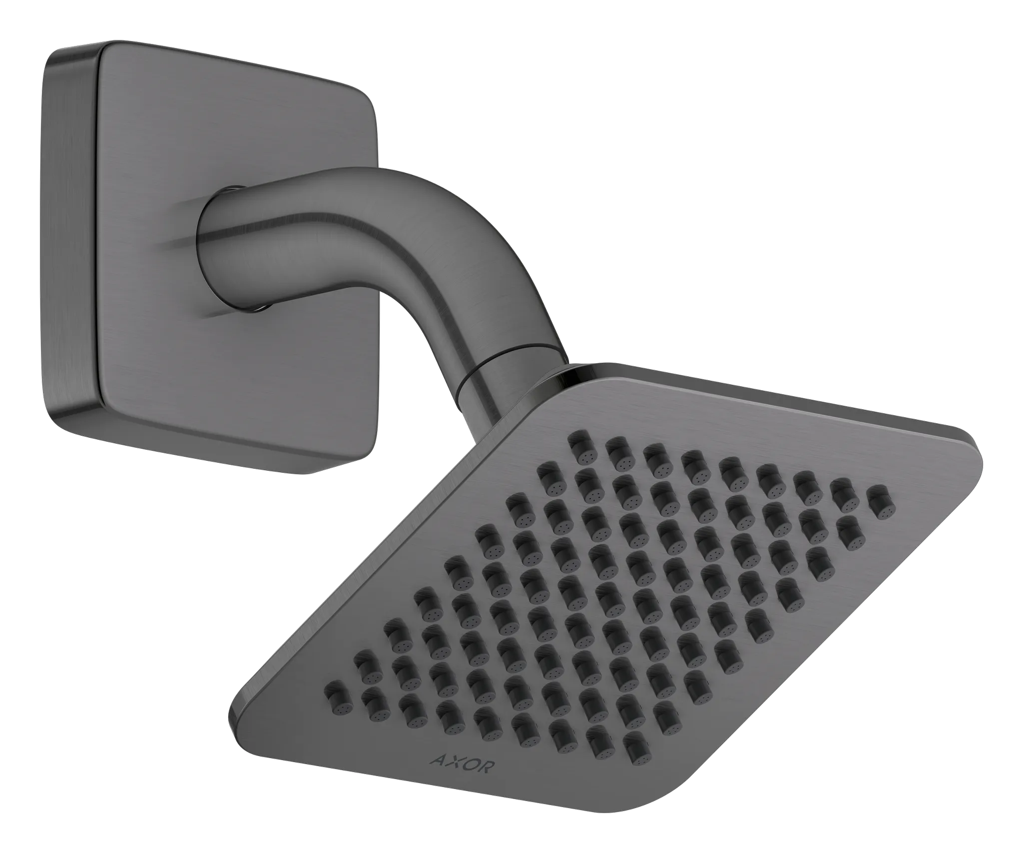Hansgrohe AXOR Citterio C Kopfbrause 120x120 mm PowderRain Brushed Black Chrome mit Brausearm BBC