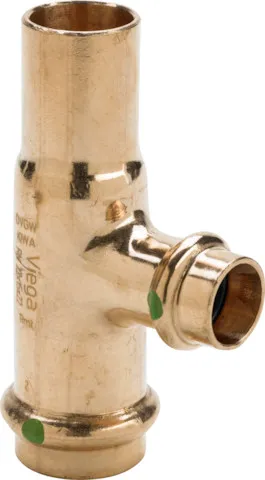 „Profipress“ T-Stück mit 2 Muffen und Einsteckende 22 × 15 × 22 mm „Profipress“ T-Stück mit 2 Muffen und Einsteckende 22 × 15 × 22 mm