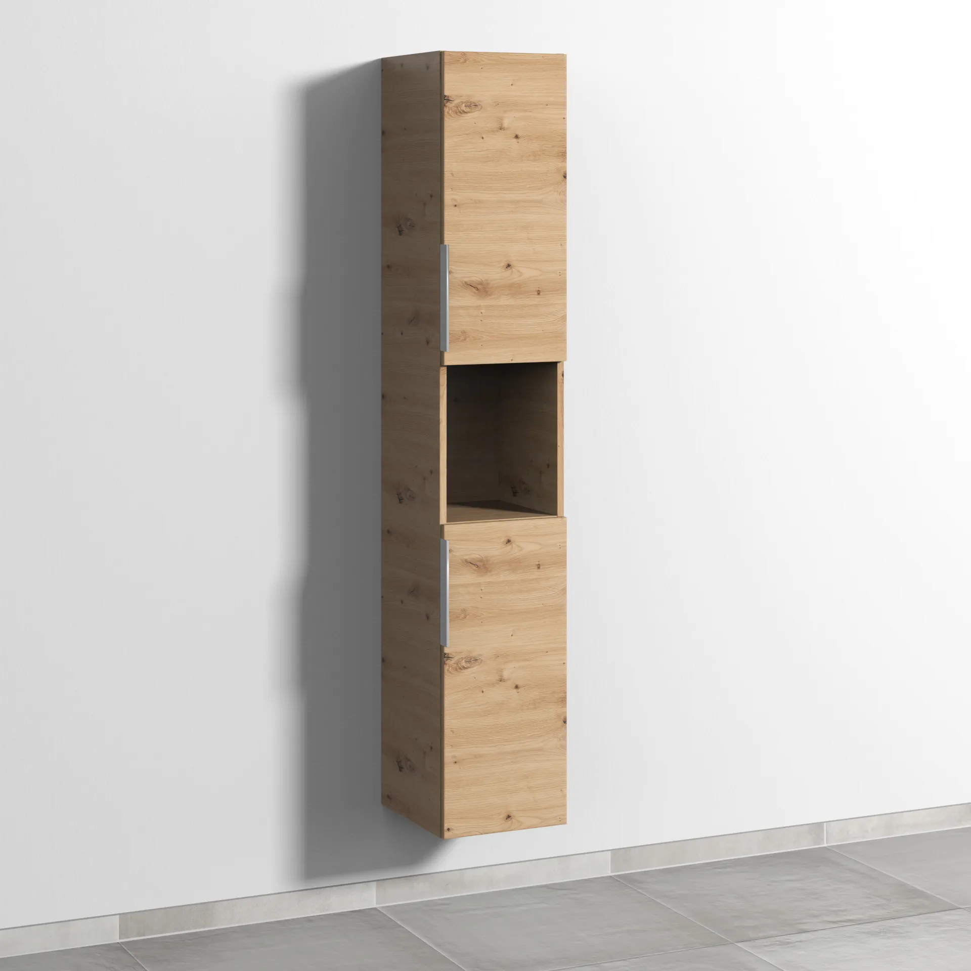 Sanipa Hochschrank „3way“ 300 × 1700 × 345 mm Anschlag rechts, in Eiche Natural-Touch, Anschlag rechts
