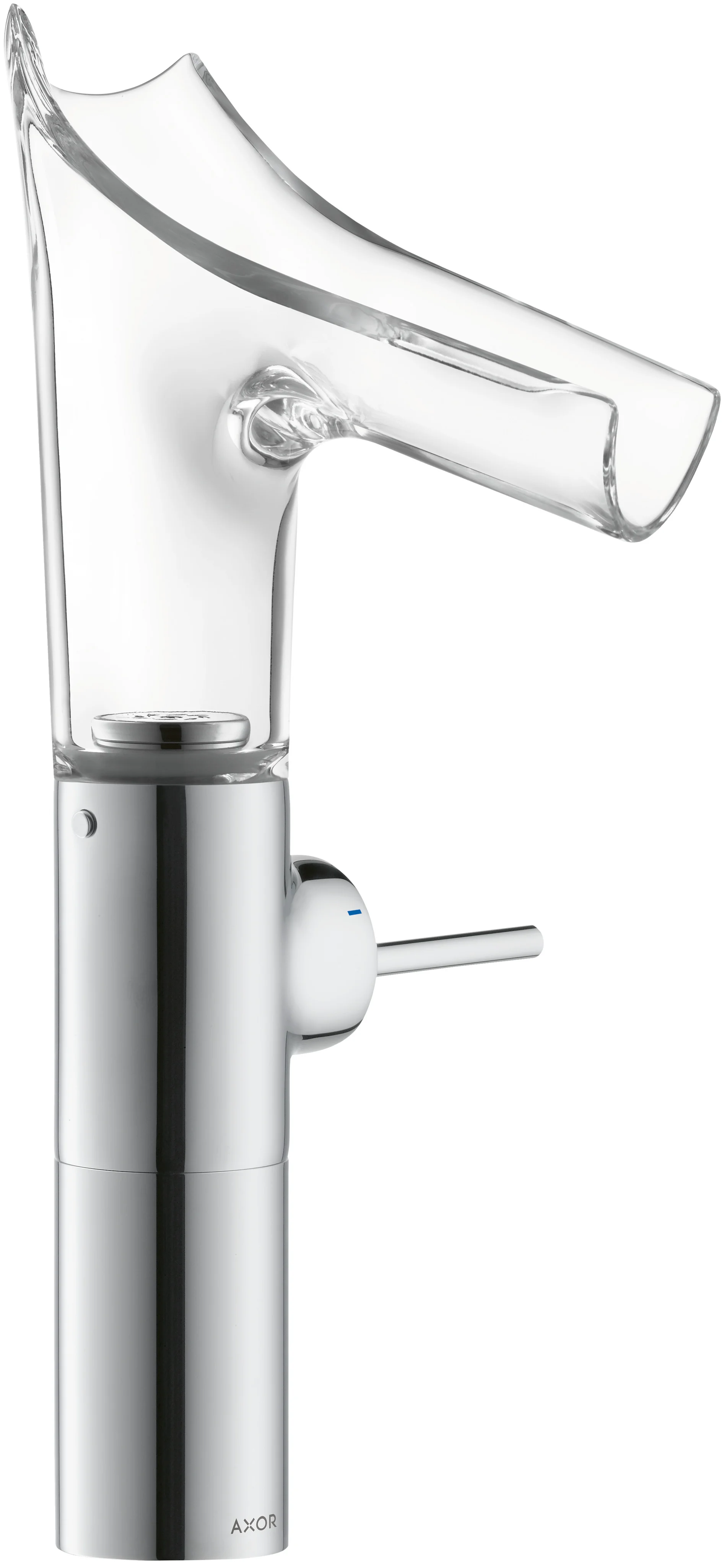 Hansgrohe AXOR Starck V Einhebel-Waschtischmischer chrom, Ausladung 125 mm, Auslaufhöhe 220 mm, ComfortZone 220, Laminarstrahl, Pingriff, spülmaschinengeeignet