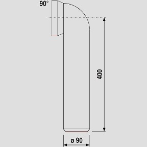 WC-Anschlussbogen 90Gr DN90 weiß
