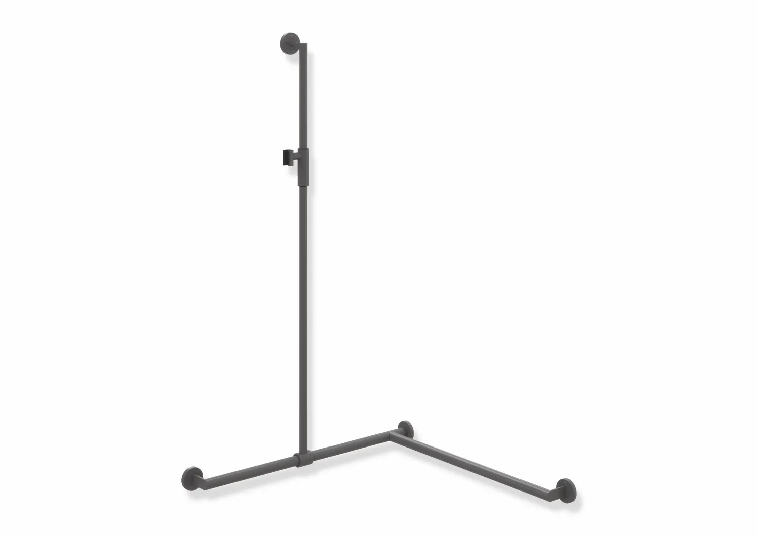 HEWI Duschhandlauf System 900, Edelstahl, pulverbeschichtet, verschiebbarer Brausehalter, 1250 mm, HEWI Farbe ER HEWI Duschhandlauf System 900, Edelstahl, pulverbeschichtet, verschiebbarer Brausehalter, 1250 mm, HEWI Farbe ER