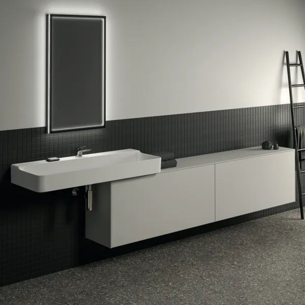 Ideal Standard Waschtischunterschrank „Conca“ 238,7 × 55 × 37,3 cm Weiß matt lackiert