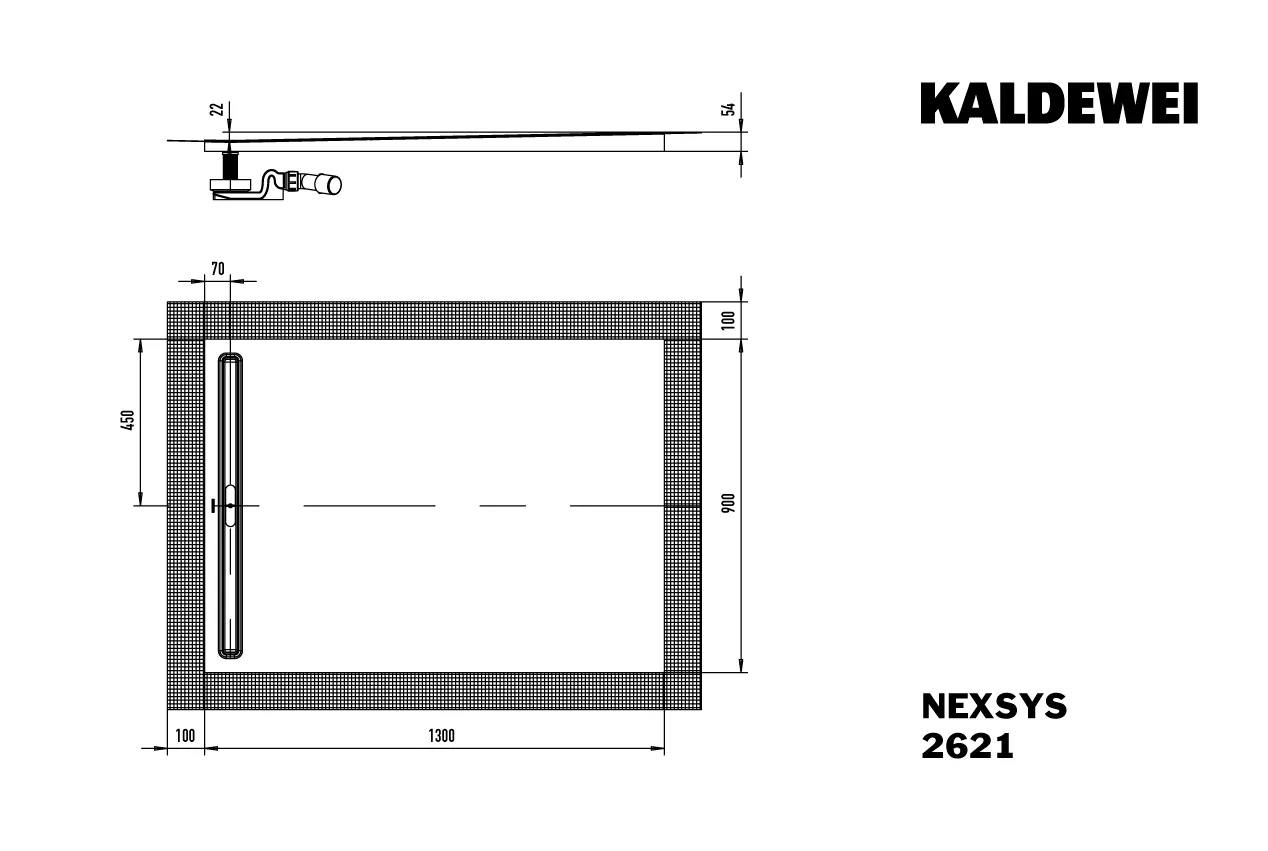 Kaldewei rechteck Duschwanne „Nexsys“ 90 × 130 cm in warm grey 90 Kaldewei rechteck Duschwanne „Nexsys“ 90 × 130 cm in warm grey 90