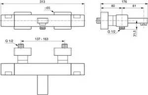 Badethermostat Aufputz Ceratherm C100 Square Chrom Badethermostat Aufputz Ceratherm C100 Square Chrom