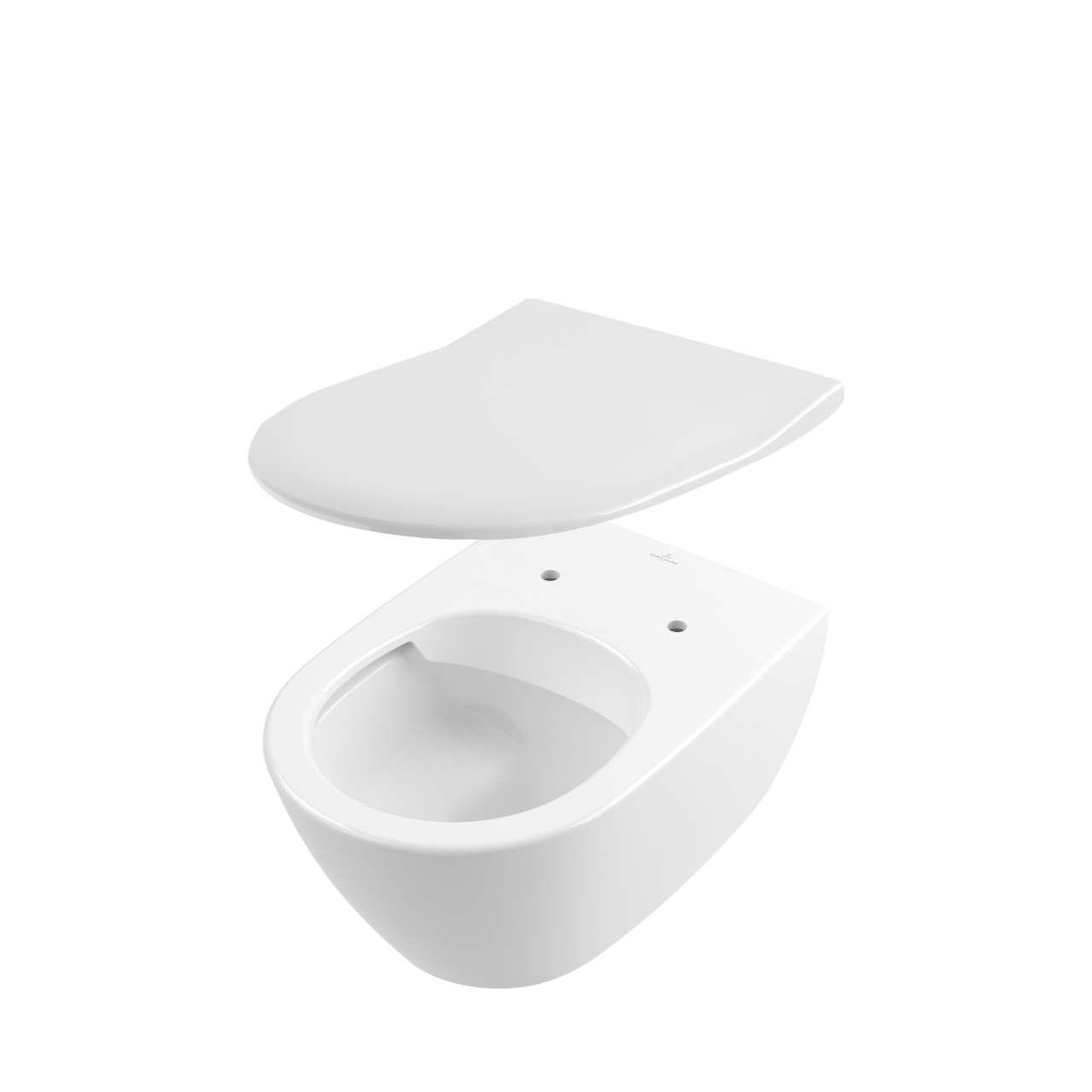 Subway 2.0 Tiefspül-WC spülrandlos Ceramicplus, Set mit WC-Sitz SlimSeat