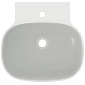 Waschbecken „Linda-X“ 50 × 48 × 13,5 cm, Hahnlochposition mittig in Seidenweiß Waschbecken „Linda-X“ 50 × 48 × 13,5 cm, Hahnlochposition mittig in Seidenweiß