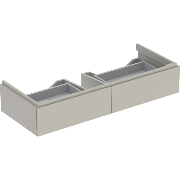 Geberit Xeno² Unterschrank für Waschtisch, greige, 117,4 x 22 x 46,2 cm, mit zwei Schubladen Geberit Xeno² Unterschrank für Waschtisch, greige, 117,4 x 22 x 46,2 cm, mit zwei Schubladen