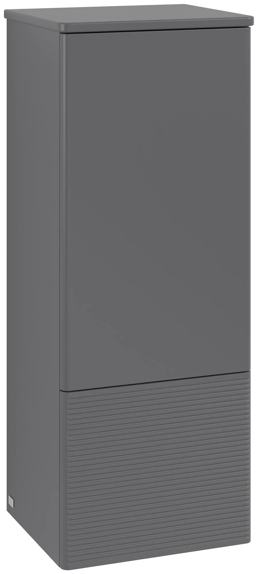 Villeroy & Boch Antao Mittelschrank, Anthracite Matt Lacquer, 414 x 356 mm, Höhe 1039 mm, mit Beleuchtung und SoftClosing
