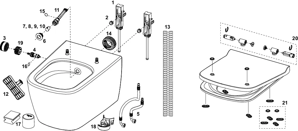 TECE Dusch-WC „neo“, Befestigung verdeckt, ohne Spülrand TECE Dusch-WC „neo“, Befestigung verdeckt, ohne Spülrand