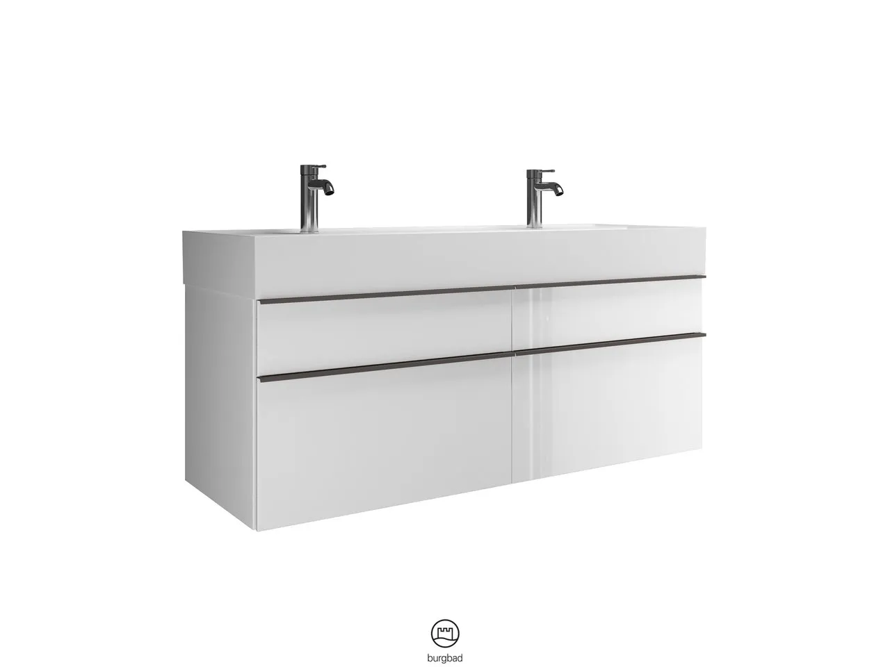 burgbad Badmöbelset „Yumo“ in Weiß Hochglanz burgbad Badmöbelset „Yumo“ in Weiß Hochglanz