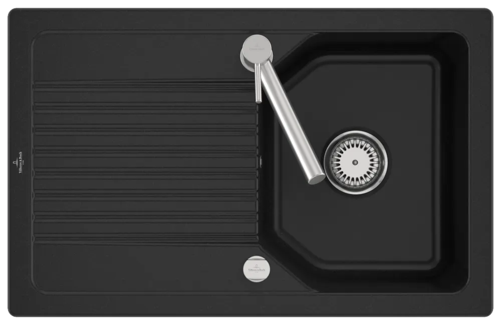 Villeroy & Boch flächenbündiges Küchenspülbecken „Linara“ 45 flat 780 × 490 × 200 mm in Chromite