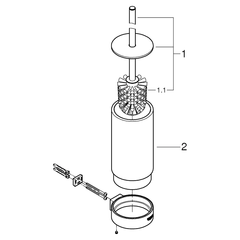 Toilettenbürstengarnitur Selection 41076, Wandmontage