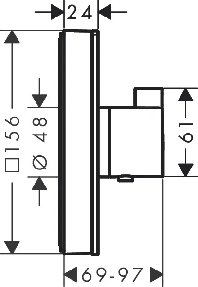 Thermostat UP ShowerSelect Glas Highflow Fertigset weiss/chrom