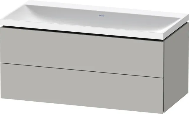Duravit Möbelset c-shaped Set wandhängend wandhängend „L-Cube“ 100 × 48 × 48 cm Betongrau Matt