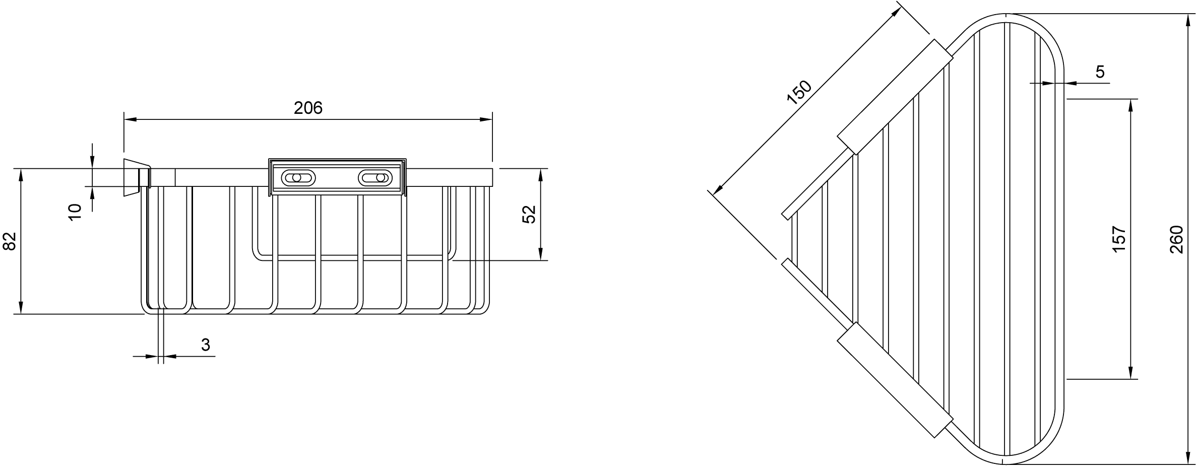 Villeroy & Boch Seifenhalter „Elements-Tender“, Befestigung verdeckt