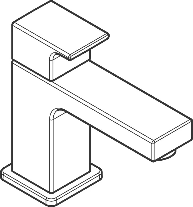 Hansgrohe Vernis Shape Standventil 70, Chrom, Hebelgriff, Ausladung 92 mm, Auslaufhöhe 63.0 mm, Anschluss DN15