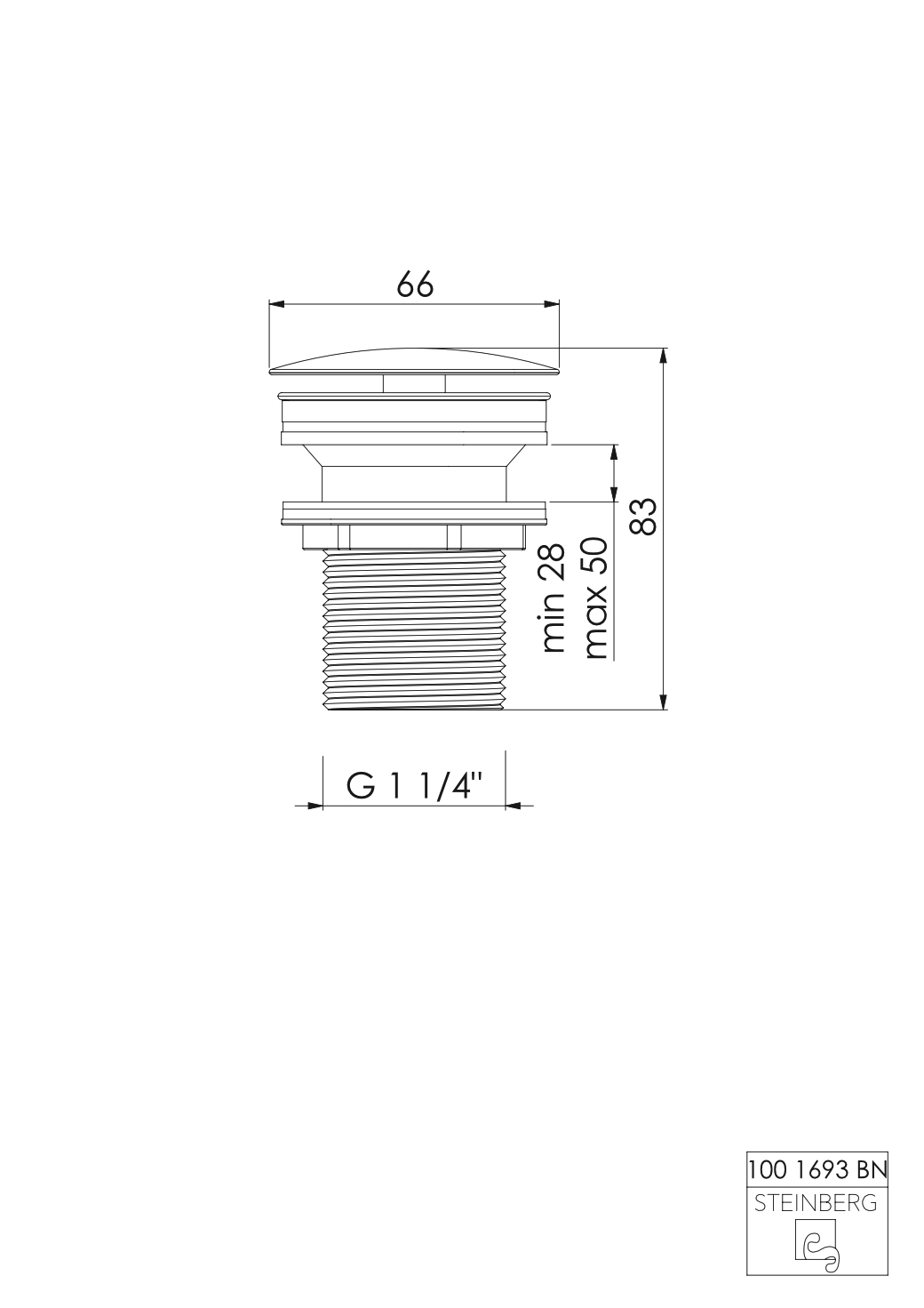 Serie 100 Schaftventil 1 ¼″ Serie 100 Schaftventil 1 ¼″