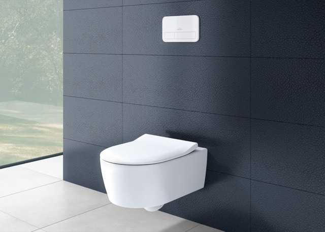 Wand-Tiefspül-WC Combi-Pack DirectFlush „Avento“ mit SlimSeat 37 × 31,5 cm, ohne Spülrand