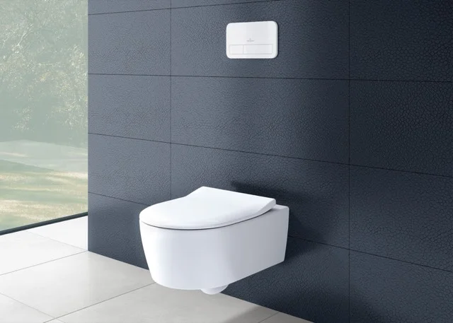 Wand-Tiefspül-WC Combi-Pack DirectFlush „Avento“ mit SlimSeat 37 × 31,5 cm in Weiß Alpin, ohne Spülrand Wand-Tiefspül-WC Combi-Pack DirectFlush „Avento“ mit SlimSeat 37 × 31,5 cm in Weiß Alpin, ohne Spülrand