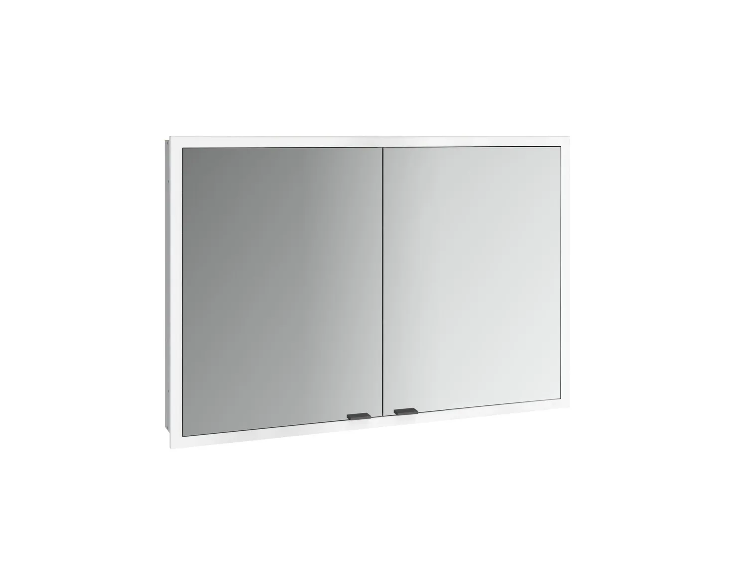LED-Lichtspiegelschrank prime Slim Schwarz1000 mm, 2-türig, IP 20Rückwand weiß
