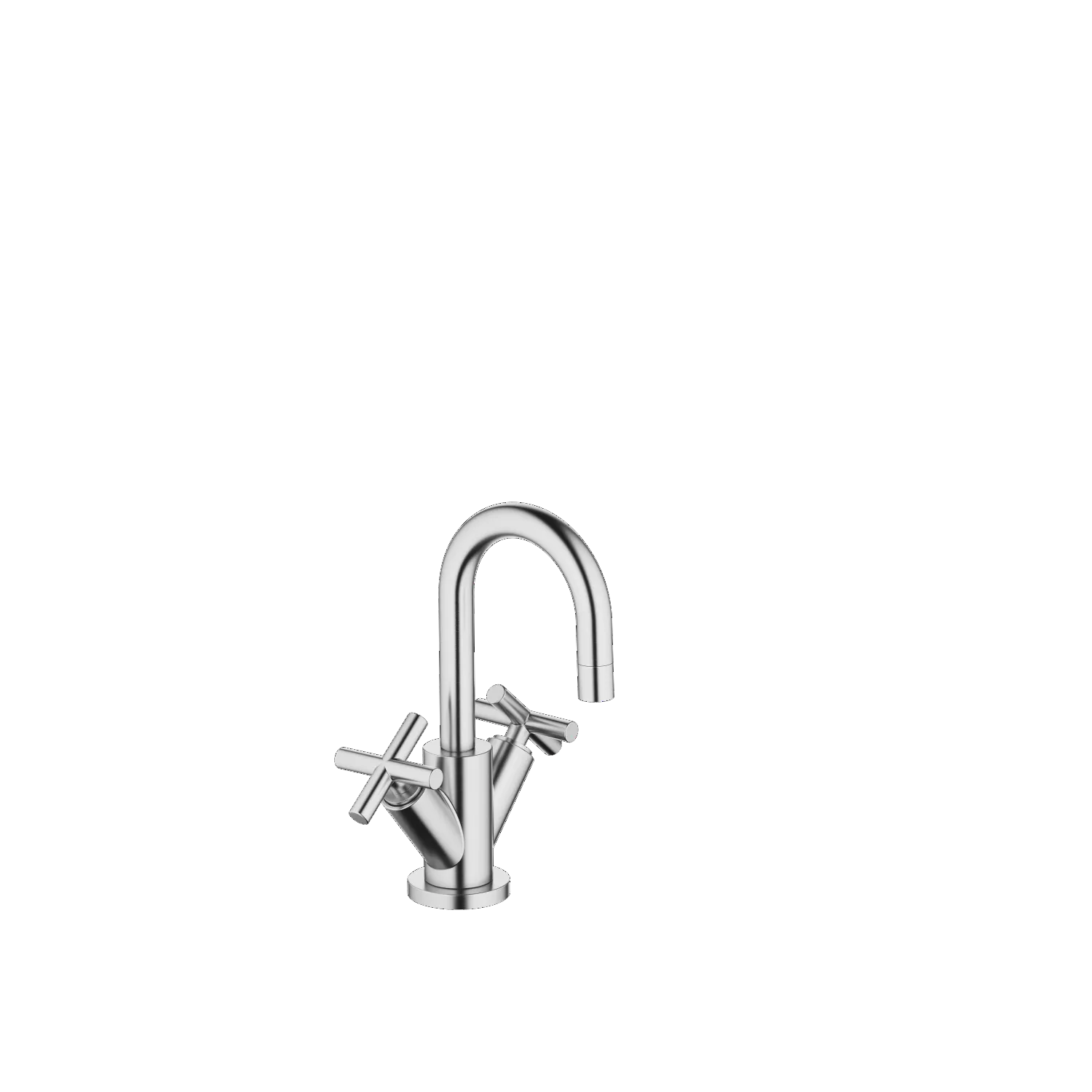 Dornbracht TARA Waschtisch-Einlochbatterie Chrom gebürstet, Ausladung 100 mm, Armaturenhöhe 235 mm, Bohrungsdurchmesser 35 mm