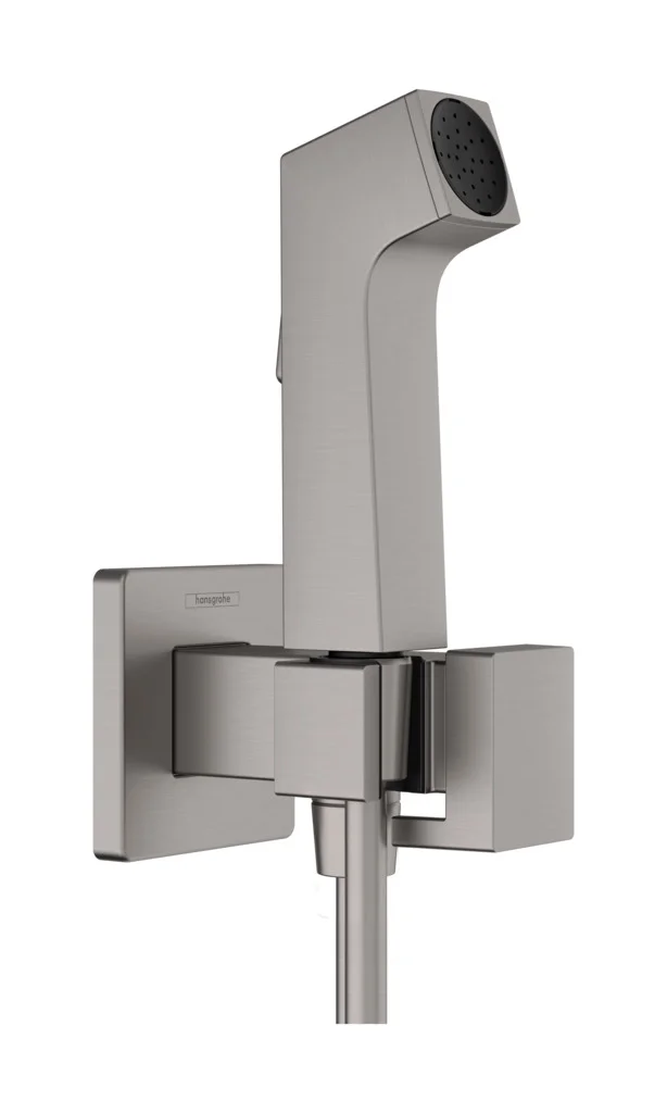 Hansgrohe Bidette Handbrause EcoSmart für Kaltwasser, Brushed Black Chrome, Brauseschlauch 1.250 mm, Anschluss G 1/2 Hansgrohe Bidette Handbrause EcoSmart für Kaltwasser, Brushed Black Chrome, Brauseschlauch 1.250 mm, Anschluss G 1/2