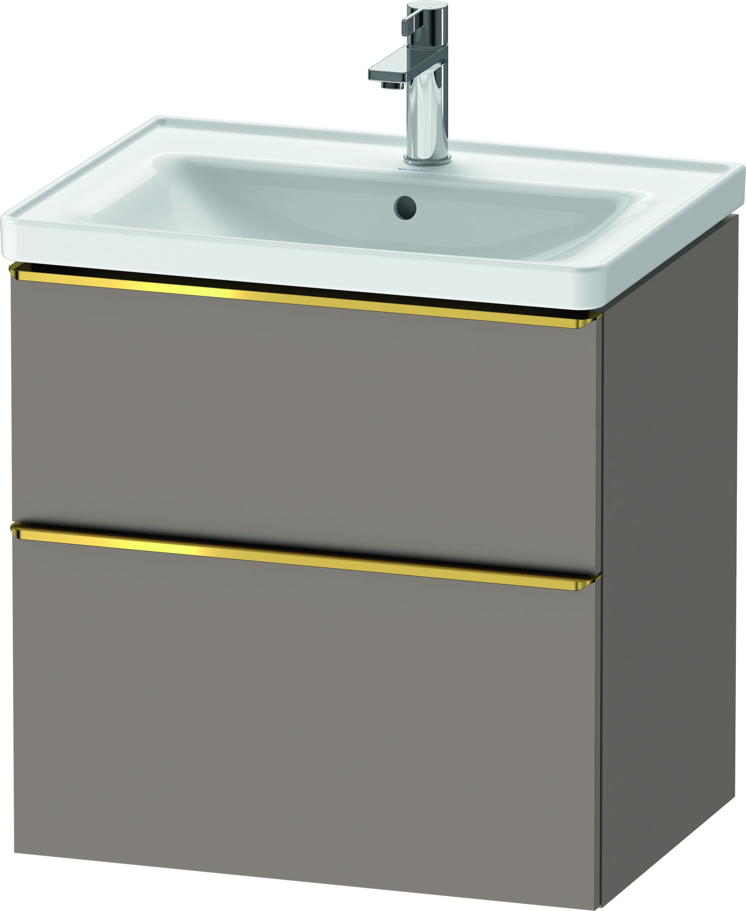 Duravit Waschtischunterschrank wandhängend „D-Neo“ 63,4 × 62,5 × 45,2 cm Basalt Matt
