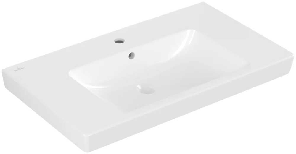 Villeroy & Boch Schrankwaschtisch Subway 2.0, 800x475x175mm, weiß Alpin, glänzend, mit Überlauf, für 3-Loch-Armatur