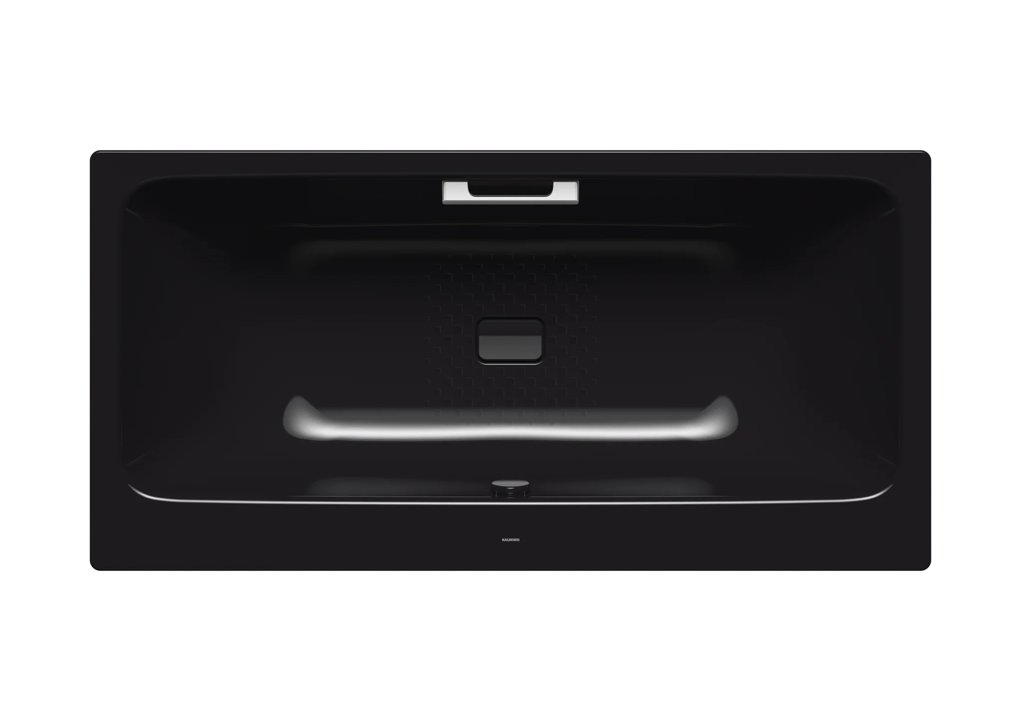 Kaldewei ASYMMETRIC DUO Badewanne, 1700x800 mm, schwarz, Perl-Effekt, mit Griffloch, Antislip