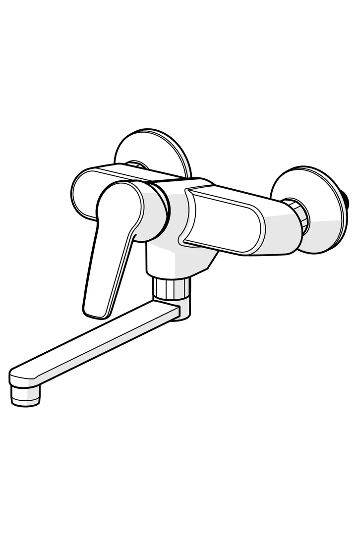 HansaPOLO Einhebelmischer Küchenarmatur HansaPOLO 5162 Ausladung 200 mm DN15 Chrom HansaPOLO Einhebelmischer Küchenarmatur HansaPOLO 5162 Ausladung 200 mm DN15 Chrom