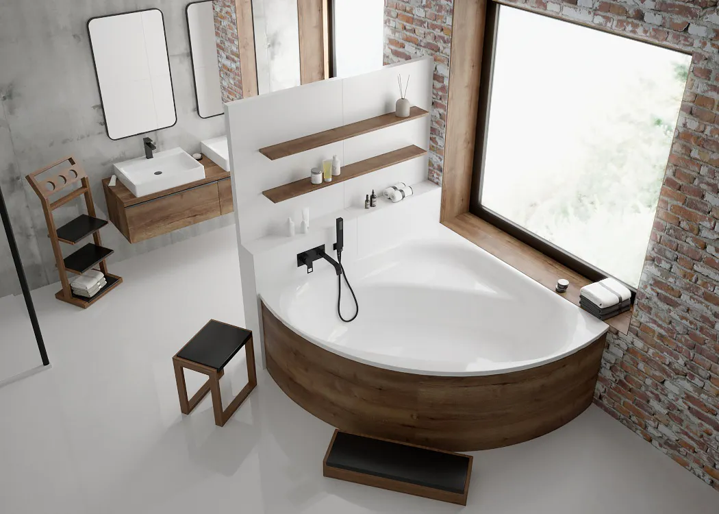 Hoesch Badewanne „iSensi“ eck 150 × 150 cm in Weiß