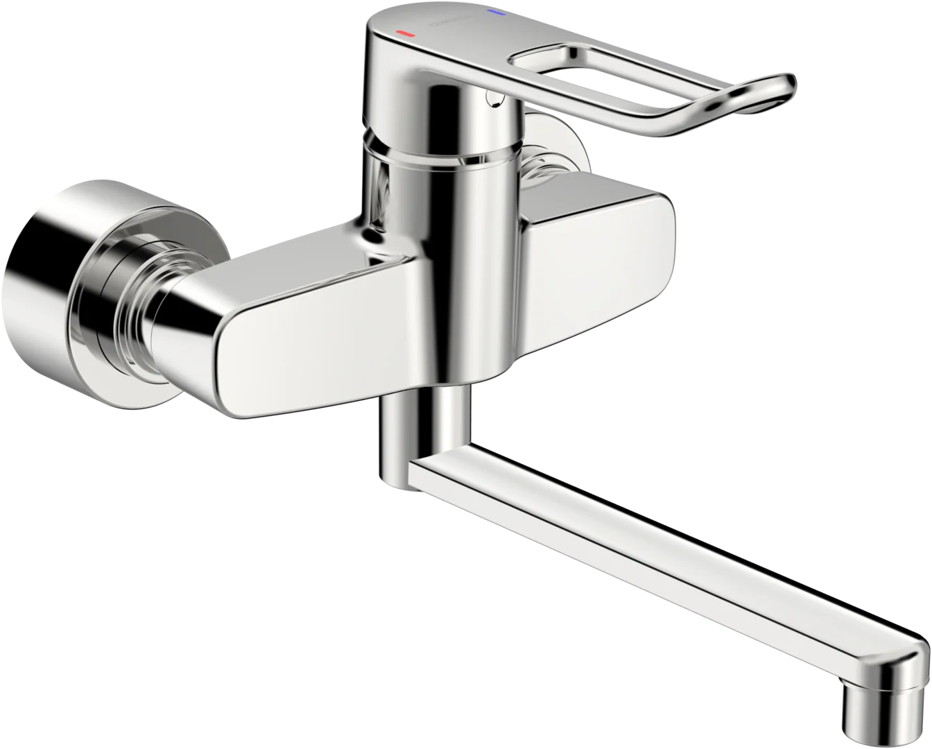 HansaCLINICA Waschtischarmatur Hansaclinica 2018 Einhebelmischer Bügelhebel lang Ausladung 277 mm DN15 Chrom