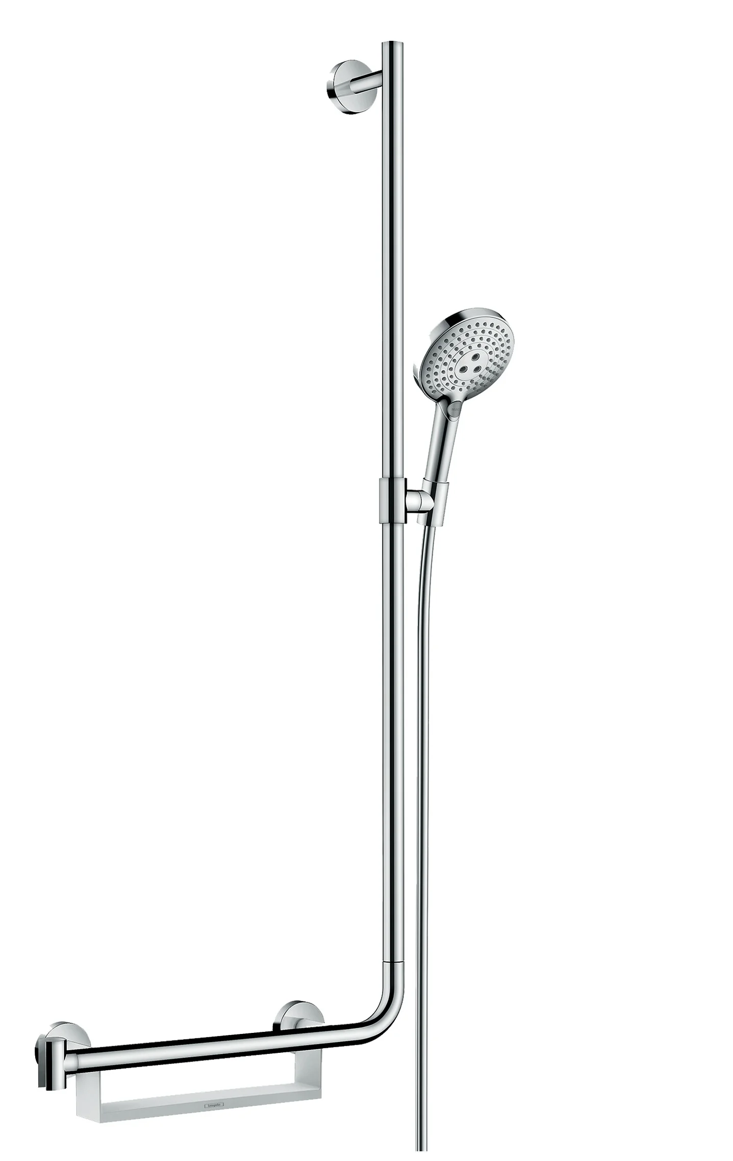 Hansgrohe Raindance Select S Brausenset 120, Chrom, 110 cm Brausestange, 3 Strahlarten (RainAir, Rain, Whirl), QuickClean, verstellbarer Neigungswinkel