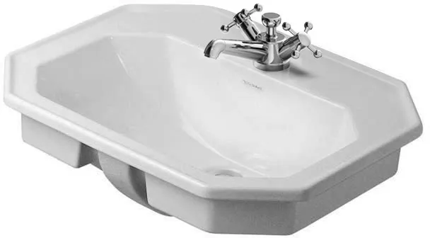 Einbauwaschtisch 1930 580 mm EB v.oben, mitÜL, mitHLB, 1 HL, weiß Einbauwaschtisch 1930 580 mm EB v.oben, mitÜL, mitHLB, 1 HL, weiß