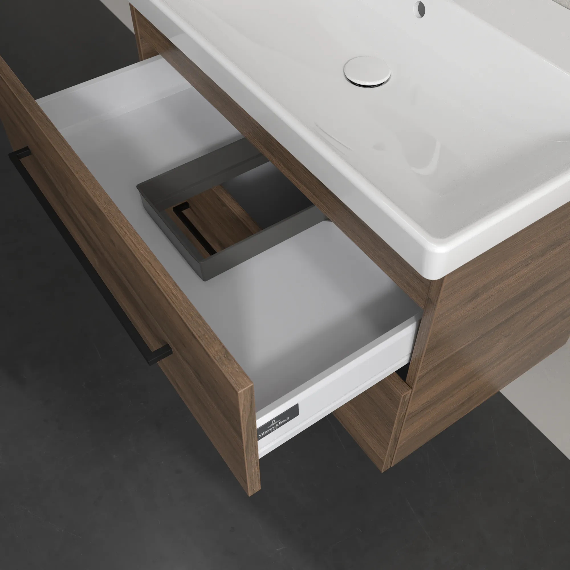 Villeroy & Boch Waschbeckenunterschrank Avento, Arizona Oak, 776x514x450 mm, Eckig, SoftClosing, 2 Auszüge