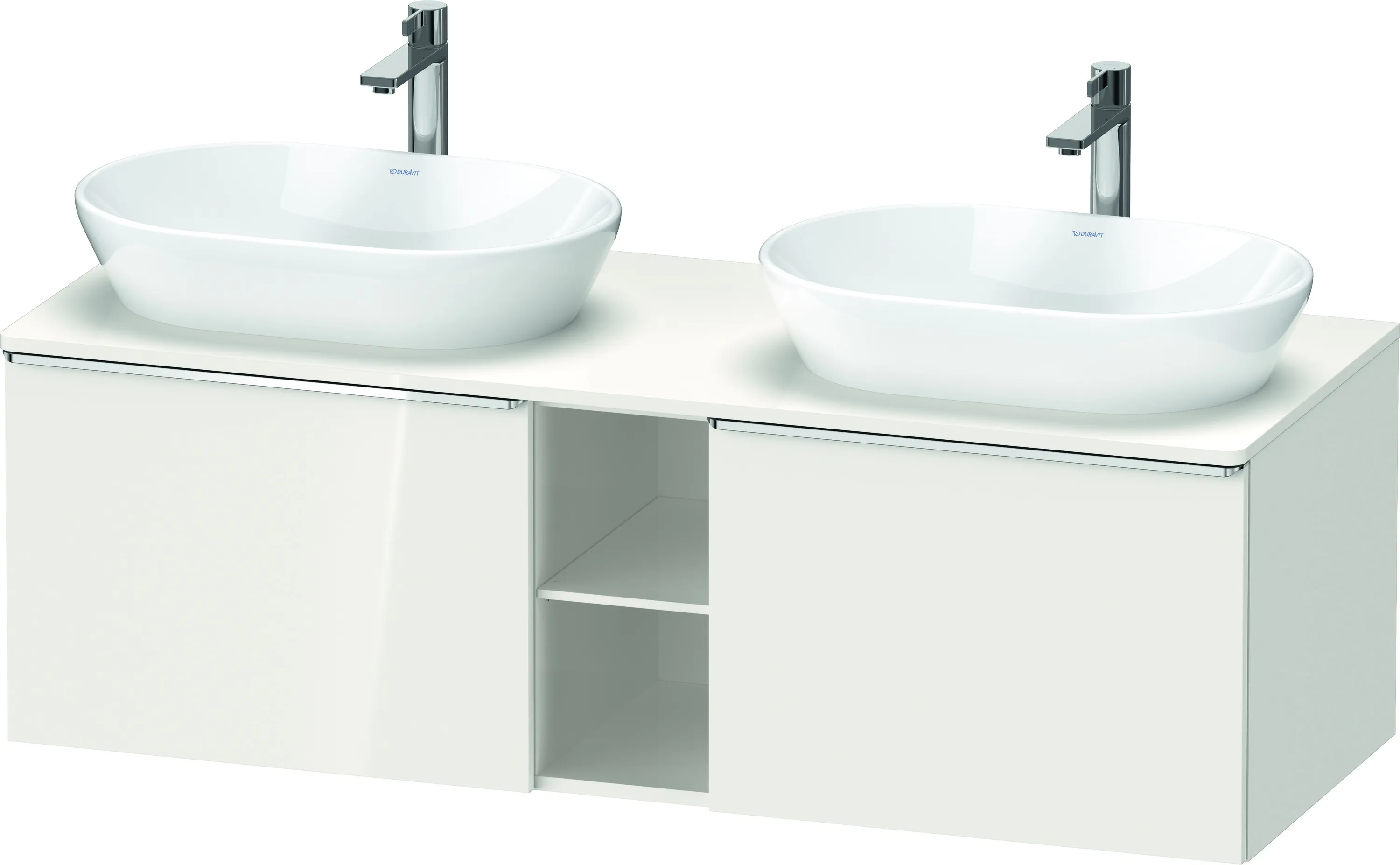 Duravit Waschtischunterschrank wandhängend „D-Neo“ 140 × 45,9 × 55 cm Weiß Hochglanz