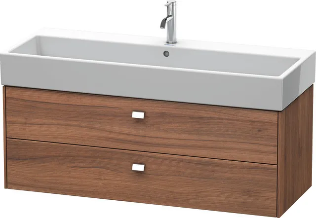 Duravit Waschtischunterschrank wandhängend „Brioso“ 118,4 × 44,2 × 45,9 cm in Nussbaum Natur